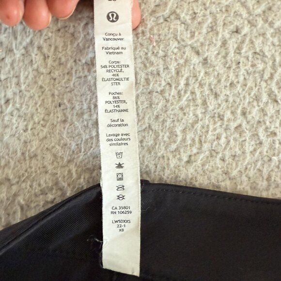 Lululemon Pants Swift Mid-Rise Wide-Leg Pant Black Zip Button - Picture 5 of 10